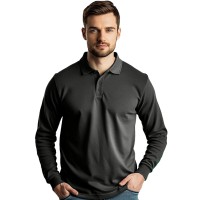 Classic Long sleeve Plain Polo Shirts - Stars & Stripes