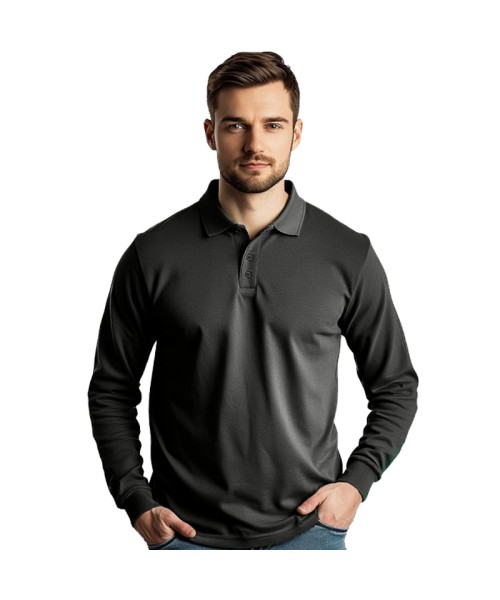 Classic Long sleeve Plain Polo Shirts - Stars & Stripes