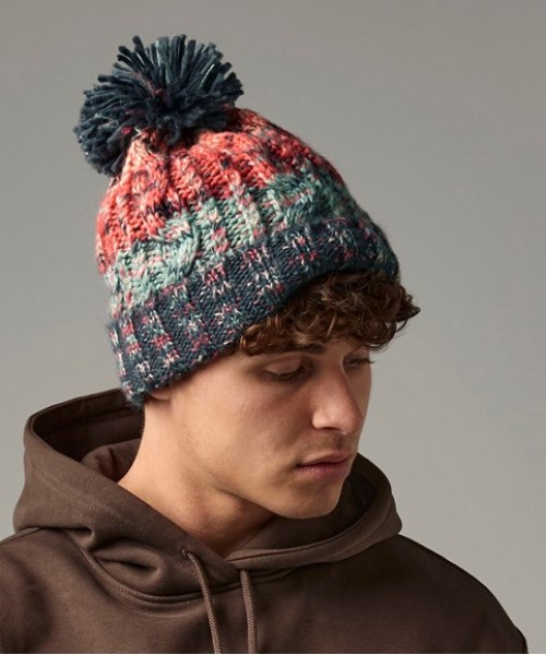 Plain Beanies Corkscrew pom pom beanie Beechfield 145g