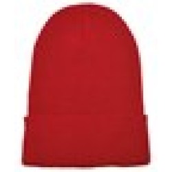 Recycled yarn ribbed knit beanie (1504RY)