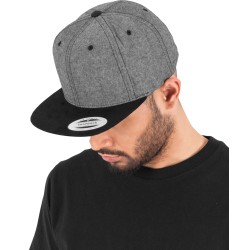 Chambray-suede snapback (6089CH)