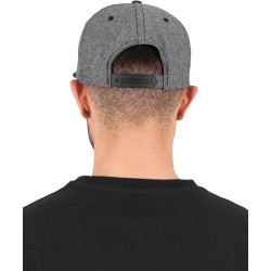 Chambray-suede snapback (6089CH)