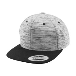 Stripes Melange Crown Snapback Cap (6089SC)