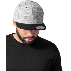 Stripes Melange Crown Snapback Cap (6089SC)