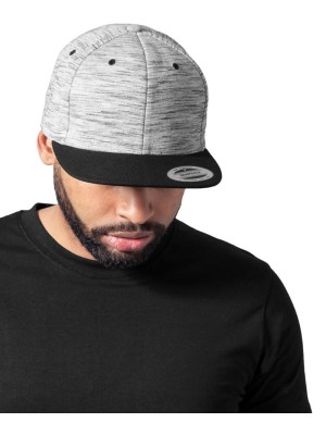Stripes Melange Crown Snapback Cap (6089SC)