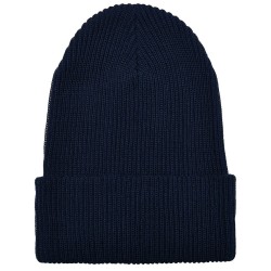 Recycled yarn ribbed knit beanie (1504RY)