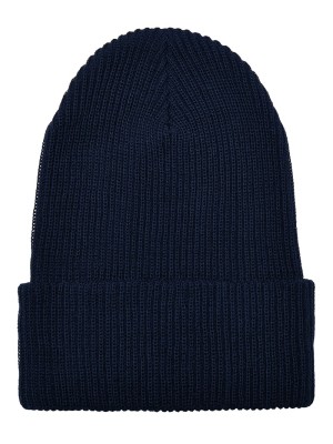 Recycled yarn ribbed knit beanie (1504RY)