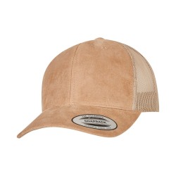 Imitation suede leather trucker cap (6606SU)