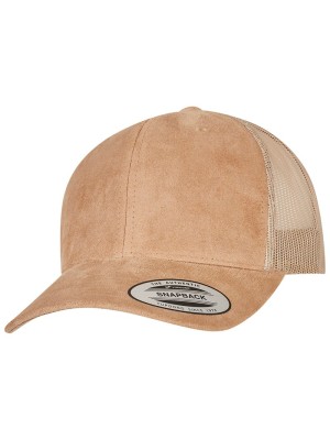 Imitation suede leather trucker cap (6606SU)