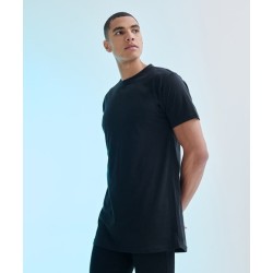 Plain t-shirt with dipped hem Longline SF 140 GSM
