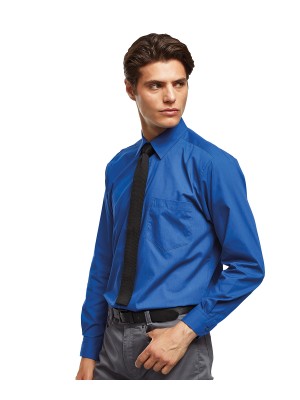 Plain Long sleeve poplin shirt Shirts Premier 105 GSM