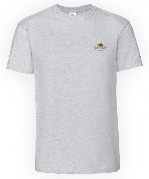 Plain Vintage premium T small logo print T-shirts Fruit of the Loom White: 190. Colours: 195 GSM