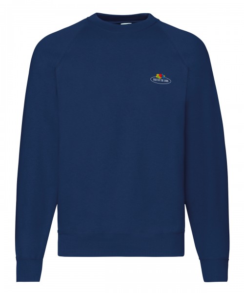 Plain Vintage raglan sweatshirt small logo print Sweatshirts Fruit of the Loom White: 260. Colours: 280 GSM