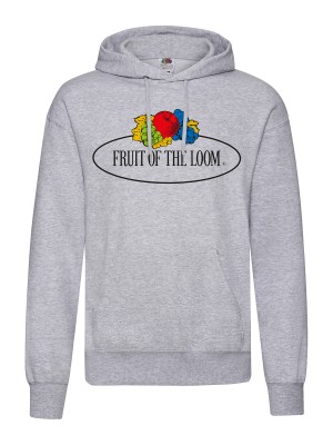 Plain Vintage hooded sweatshirt large logo print Sweatshirts Fruit of the Loom White: 260. Colours: 280 GSM