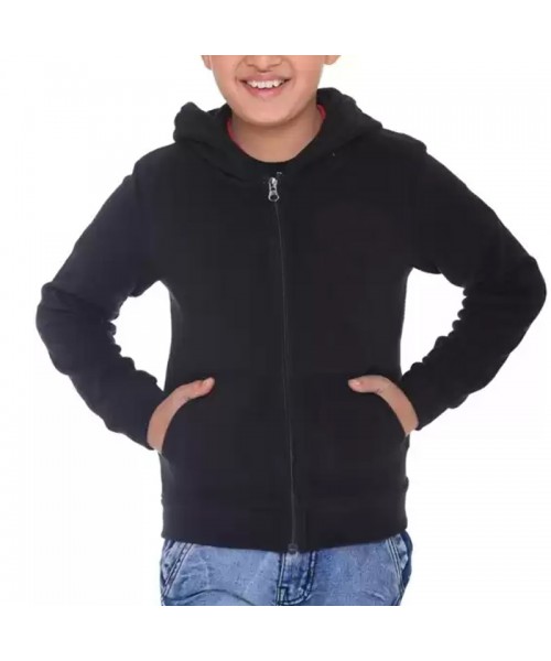 Plain Kids Black Zip up starsNstripes Hoodie - Stars & Stripes