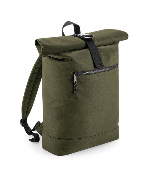 Sustainable & Organic Bags Recycled rolled-top backpack   Ecological BagBase brand wear