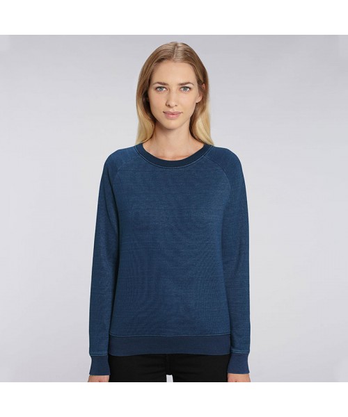 Sustainable & Organic Sweatshirts Women's Stella Tripster denim crew neck sweatshirt (STSW147) Adults  Ecological STANLEY/STELLA brand wear