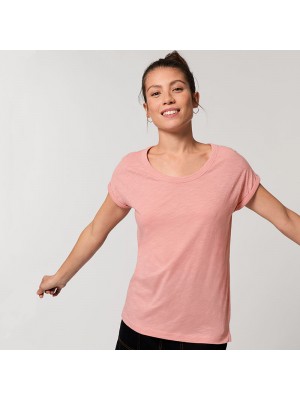 Sustainable & Organic T-Shirts Women's Stella Rounders slub rolled sleeve slub t-shirt (STTW112) Adults  Ecological STANLEY/STELLA brand wear