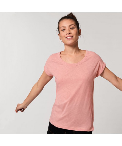 Sustainable & Organic T-Shirts Women's Stella Rounders slub rolled sleeve slub t-shirt (STTW112) Adults  Ecological STANLEY/STELLA brand wear