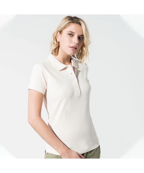 Sustainable & Organic Polos Women's organic piqué short sleeve polo shirt Adults  Ecological KARIBAN brand wear