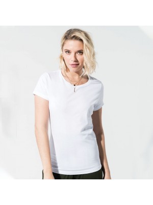 Sustainable & Organic T-Shirts Women's organic cotton crew neck t-shirt Adults  Ecological KARIBAN brand wear