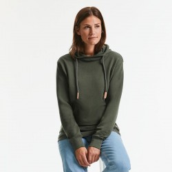 Sustainable & Organic Sweatshirts Pure organic high collar hooded sweatshirt Adults  Ecological Russell brand wear
