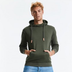 Sustainable & Organic Sweatshirts Pure organic high collar hooded sweatshirt Adults  Ecological Russell brand wear