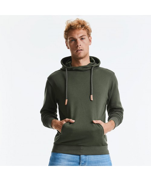 Sustainable & Organic Sweatshirts Pure organic high collar hooded sweatshirt Adults  Ecological Russell brand wear