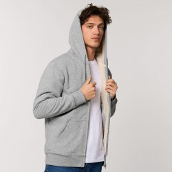 Sustainable & Organic Hoodie Warmer unisex Sherpa lined zip-thru hoodie (STSU715) Adults  Ecological STANLEY/STELLA brand wear