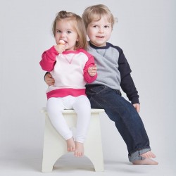 Plain Toddlers Sweatshirt Contrast Larkwood 280 GSM