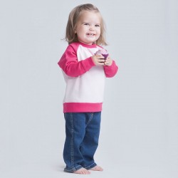 Plain Toddlers Sweatshirt Contrast Larkwood 280 GSM