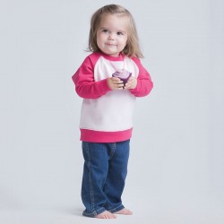 Plain Toddlers Sweatshirt Contrast Larkwood 280 GSM