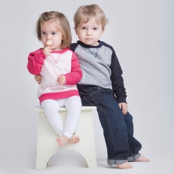 Plain Toddlers Sweatshirt Contrast Larkwood 280 GSM