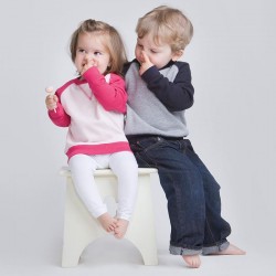 Plain Toddlers Sweatshirt Contrast Larkwood 280 GSM