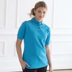 Plain Polo Shirt Ladies Classic Pique Henbury 225 GSM