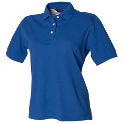 Plain Polo Shirt Ladies Classic Pique Henbury 225 GSM