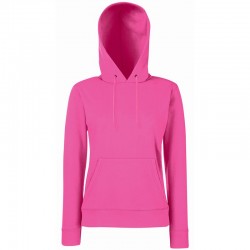 Plain Sweatshirt Lady Fit Hooded Fruit of the Loom 280 GSM