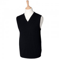 Plain V Neck Sweater Lambswool Sleeveless Henbury