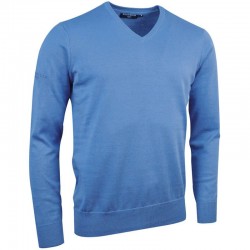 Plain Cotton v-neck sweater Glenmuir1891 12 Gauge GSM