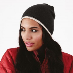 Beanie knitted hat Two-tone Beechfield Headwear 