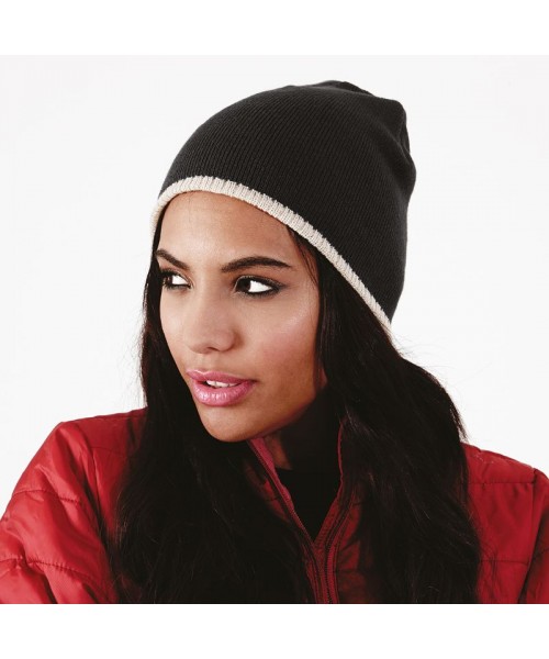 Beanie knitted hat Two-tone Beechfield Headwear 