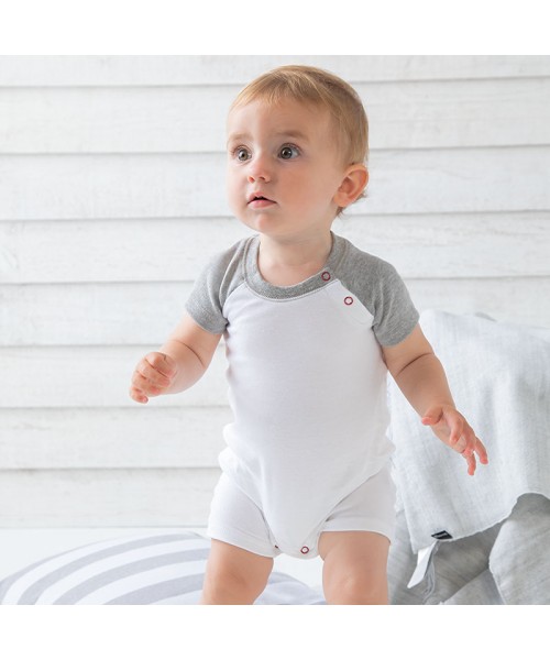 Sustainable & Organic Babywear Baby baseball playsuit Kids  Ecological BABYBUGZ brand wear