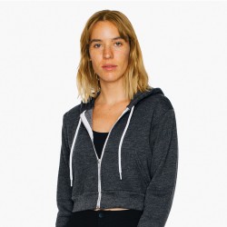 Plain crop hoodie Flex fleece American Apparel 278 GSM