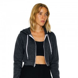 Plain crop hoodie Flex fleece American Apparel 278 GSM