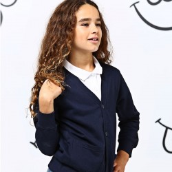 Plain Kids Academy cardigan AWDis 280 GSM