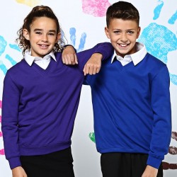 Plain Kids Academy v-neck sweatshirt AWDis 280 GSM