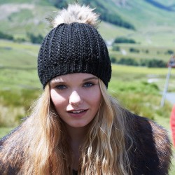 Pom Beanie Faux Fur Beechfield Headwear 