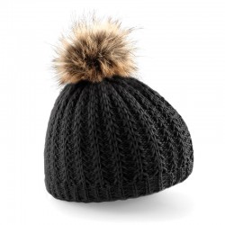 Pom Beanie Faux Fur Beechfield Headwear 