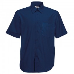 Plain shirt Oxford short sleeve FRUIT of the LOOM 130 GSM