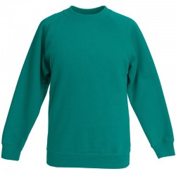 Plain Classic 80/20 kids raglan sweatshirt Fruit Of The Loom 280 GSM